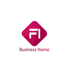 Initial Letter FI Logo Template Design