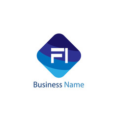 Initial Letter FI Logo Template Design