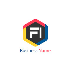 Initial Letter FI Logo Template Design