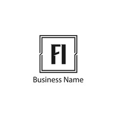 Initial Letter FI Logo Template Design