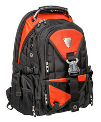 Sports backpack on white background