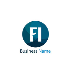 Initial Letter FI Logo Template Design