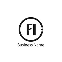 Initial Letter FI Logo Template Design