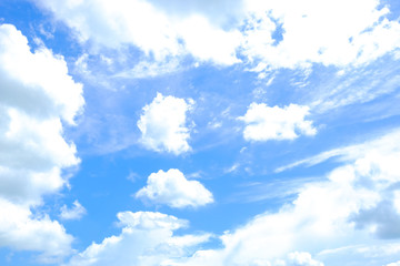 Naklejka na ściany i meble clouds in the blue sky background.