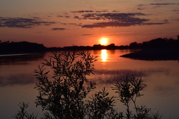 Sonnenuntergang Elbe