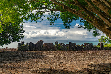 Taputapuatea Marae of Raiatea French polynesia Unesco archeological site