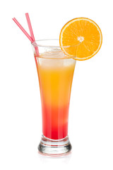 Tequila sunrise cocktail