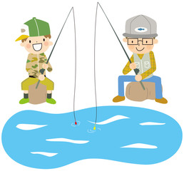 親子で釣り