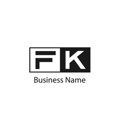 Obraz premium Initial Letter FK Logo Template Design