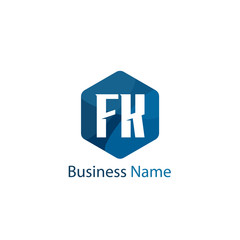 Initial Letter FK Logo Template Design