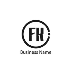 Initial Letter FK Logo Template Design