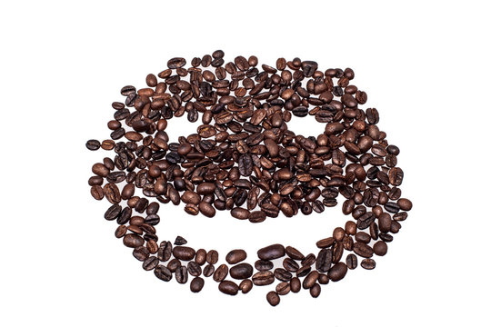The face from coffee beans