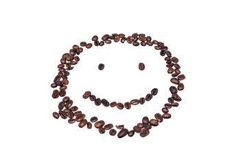 The face from coffee beans