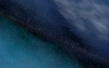 Colorful and beautiful space background. Outer space. Starry outer space texture. Templates, blue background. 3D illustration