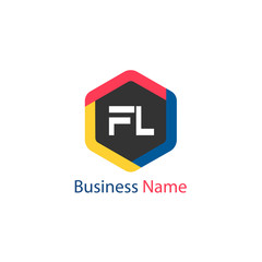 Initial Letter FL Logo Template Design