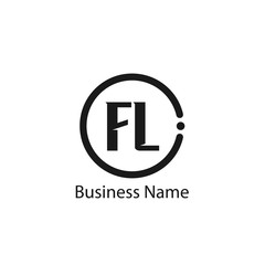 Initial Letter FL Logo Template Design