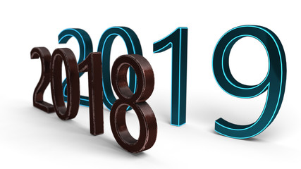 New years concept of backgorund, 3d rendering