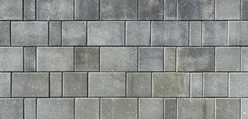 Concrete or cobble gray pavement slabs or stones  for floor, wall or path.