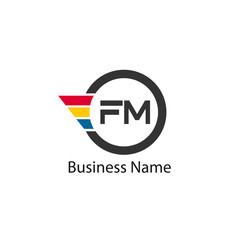 Initial Letter FM Logo Template Design
