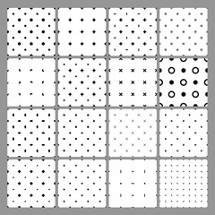Abstract seamless geometric pattern background set eps10