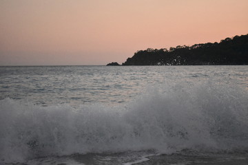 Evening at the beach, holiday location