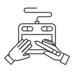 graphic designer hands with tablet digital pen