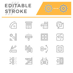 Set line icons of window