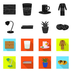 Vector design of dreams and night icon. Set of dreams and bedroom stock vector illustration.