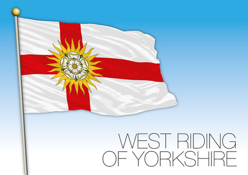 West Riding of Yorkshire county flag, United Kingdom, vector illustration