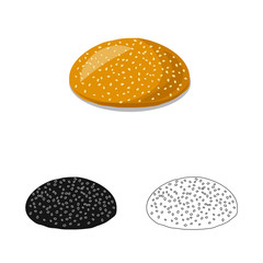 Isolated object of burger and sandwich sign. Set of burger and slice stock symbol for web.