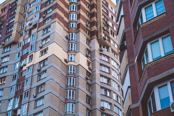 View of the city. Building. Skyscrapers. Big city. 