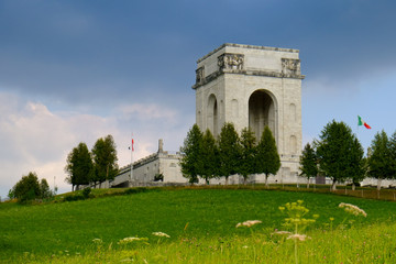 Military monument on Asiago in memory of soldiers died during World War I - Italy