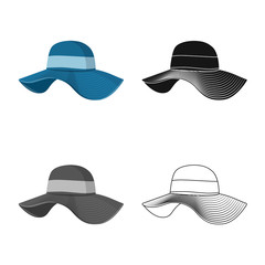 Isolated object of woman and clothing icon. Set of woman and wear stock symbol for web.