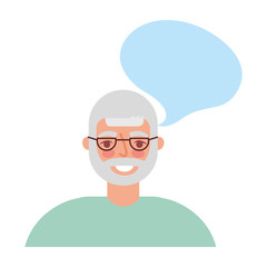 old man with speech bubble