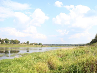 Autumn sunny day on the river