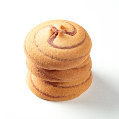 pastry, biscuit,  cookies isolated white background
