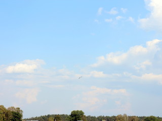 Obraz premium Cumulus over the village