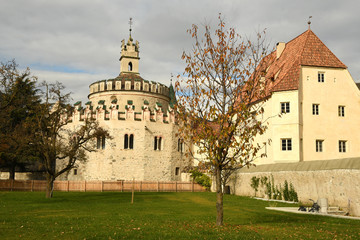 Fototapeta na wymiar Abbey of Novacella, south tyrol, Bressanone, Italy. The Augustinian Canons Regular Monastery of Neustift was founded by Bishop of Brixen, the Blessed Hartmann in 1142.