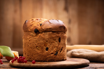 Italian Christmas cake. Panettone