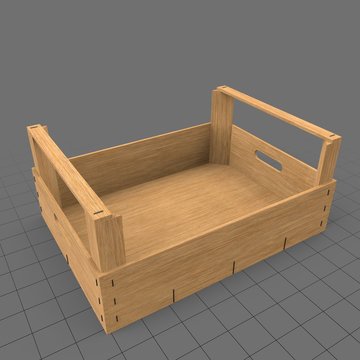Small wooden crate