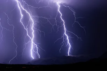 Photo sur Plexiglas Orage Fond d& 39 orage éclair