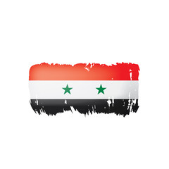 Syria flag, vector illustration on a white background.