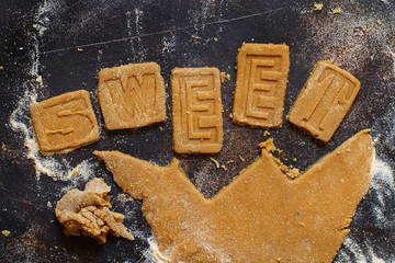Making cookie letters