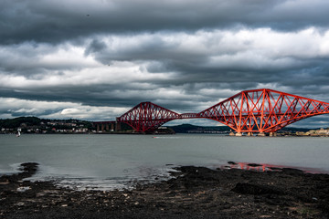 Forth Bridge over Firth of Forth (Edinburgh, Scotland)