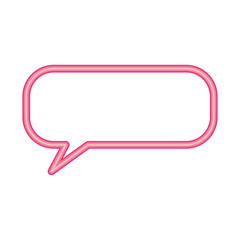 neon speech bubble message communication