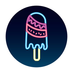 delicious ice cream popsicle neon image