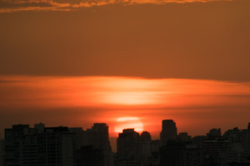 Fototapeta premium Por do Sol Cidade