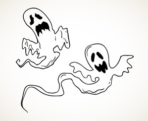 Halloween ghosts design element