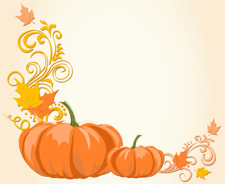 Pumpkins Thanksgiving border