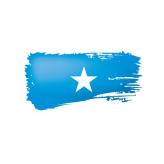 Obraz na płótnie Canvas Somalia flag, vector illustration on a white background.